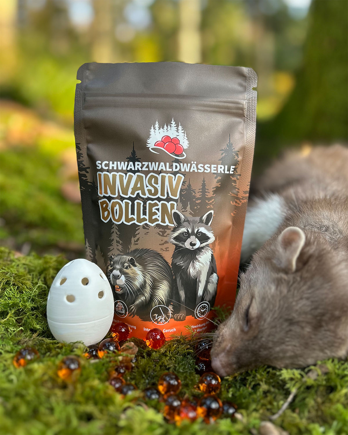 Invasiv Boules – Appât pour ratons laveurs et rats musqués